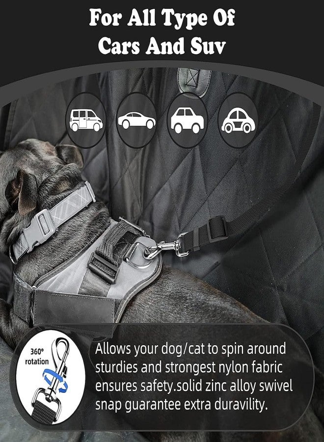 KEYOZA أحزمة أمان للكلاب من كيوزا للسيارات - حزام أمان قابل للتعديل للكلاب - حزام أمان للكلاب مع مسند رأس - حزام أمان مرن للكلاب - حزام أمان قوي للكلاب والقطط والحيوانات الأليفة (أسود) - Image 4